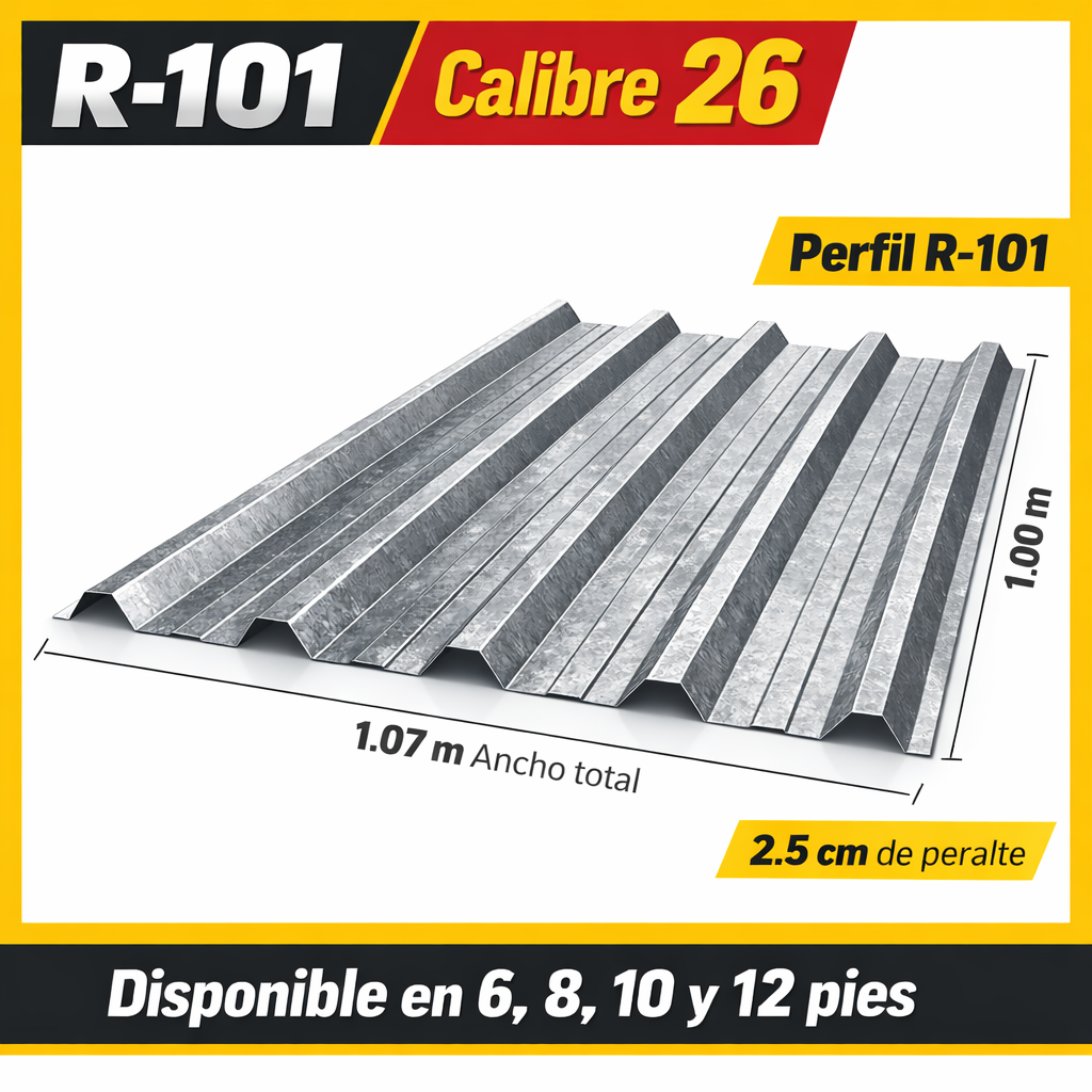 lÁmina galvanizada r 101 calibre 26 lÁmina galvanizada r 101 calibre 26